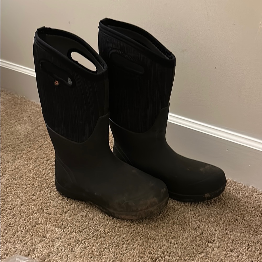 Bogs Black Winter Rain Boots
